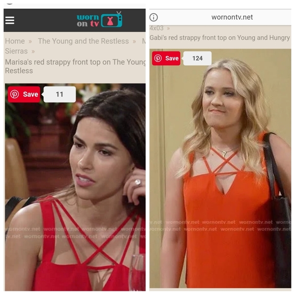 BCBGMaxAzria Realyn Strappy Tank Top in Red - Picture 3 of 7